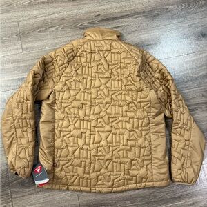 Adidas Terrex PrimaLoft Insulated Jacket Men’s XL Tan Quilted Hiking Coat NWT